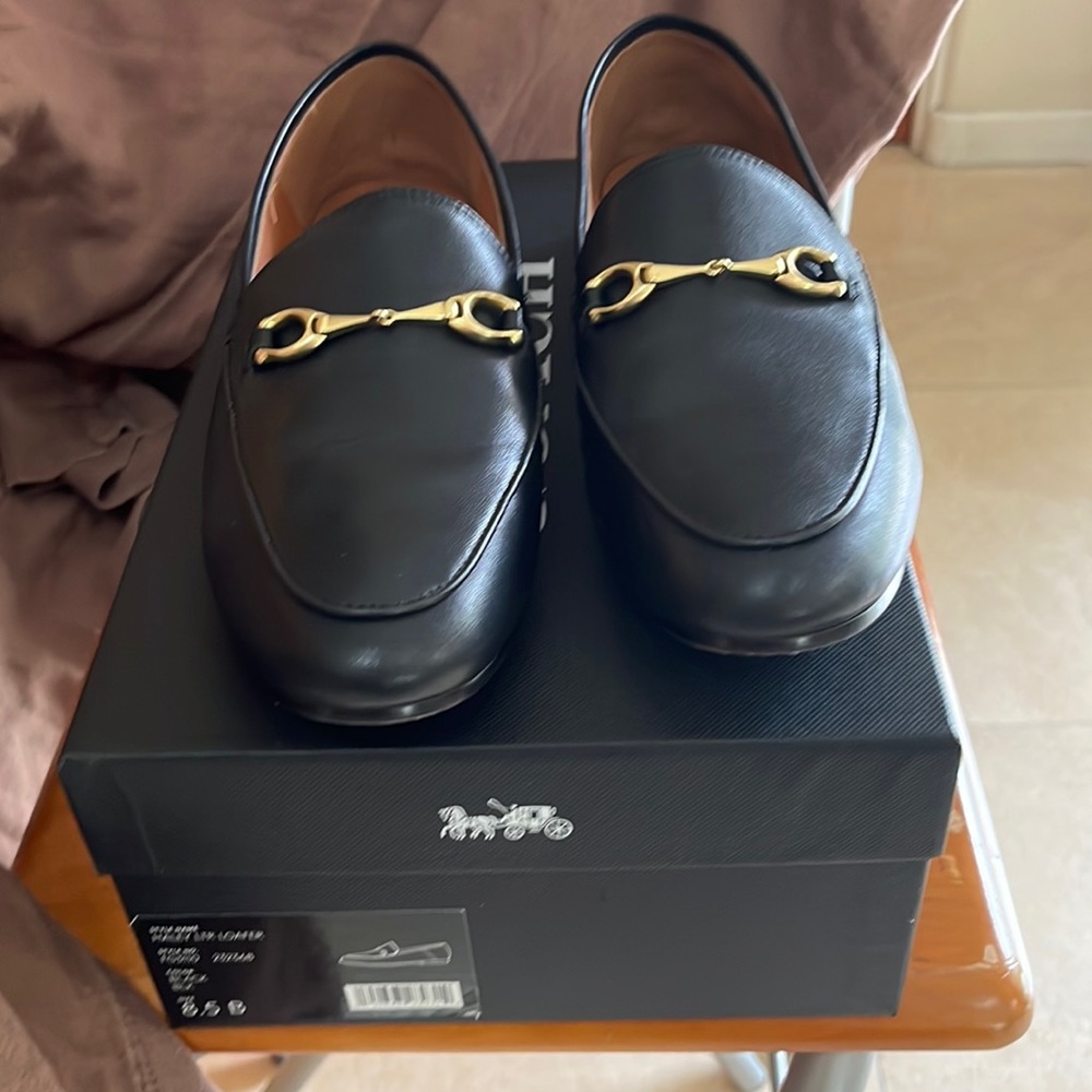 Coach loafers black leather